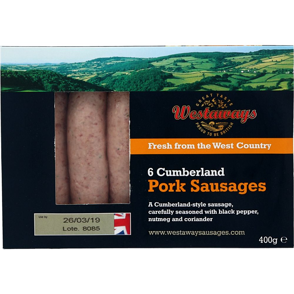  - Westaways Cumberland Pork Sausages 400g (1)