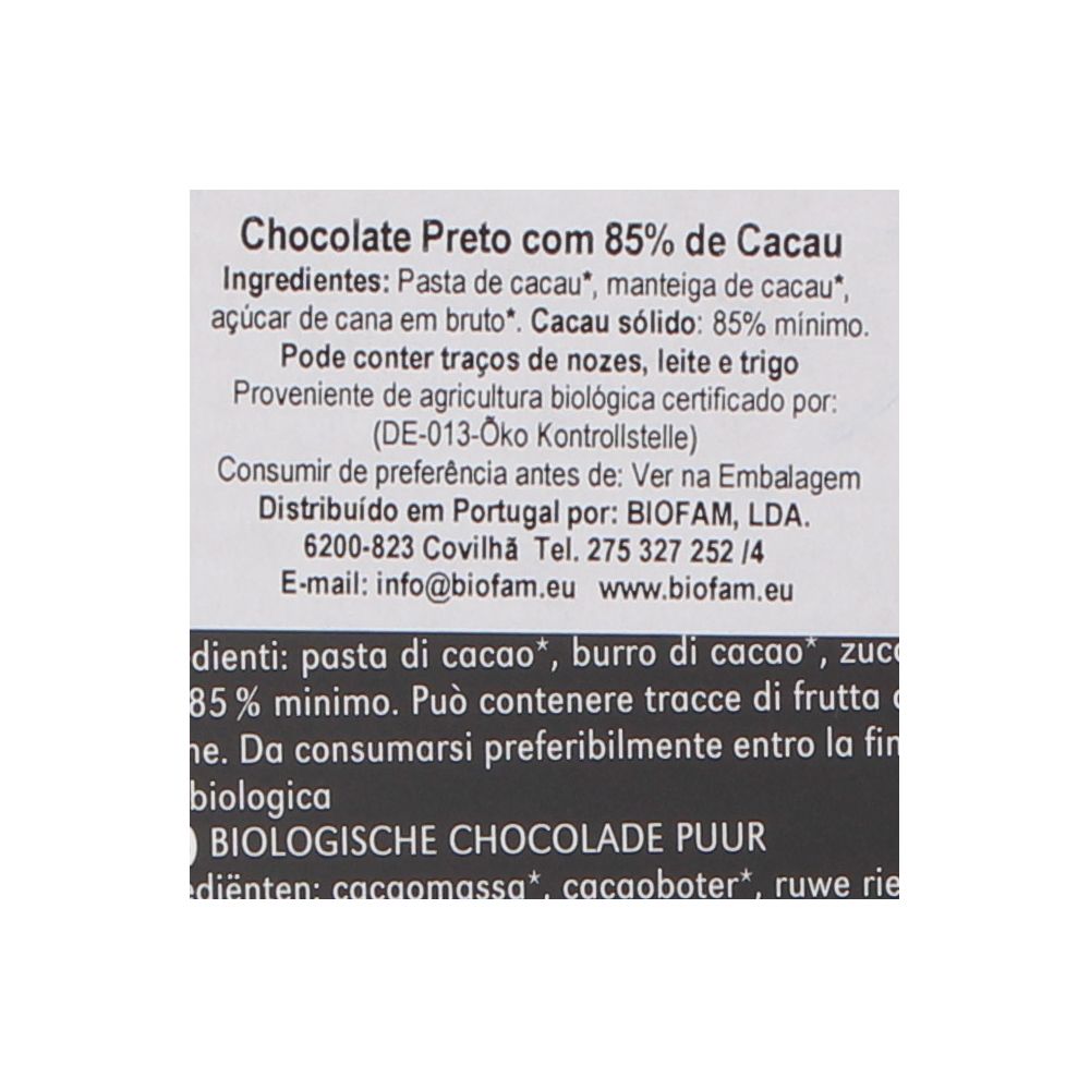  - Chocolate Preto 85% Cacau Bio Vivani 100g (2)