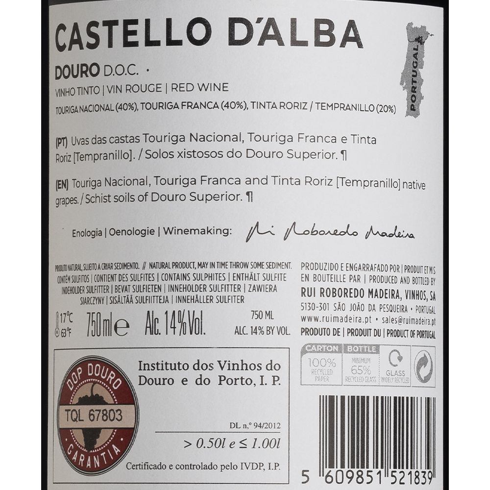  - Vinho Castello D`Alba Colheita Selecionada Tinto 75cl (2)