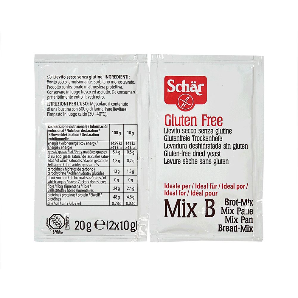  - Schär Gluten Free Dried Yeast f/ Mix B 2 x 10 g (1)