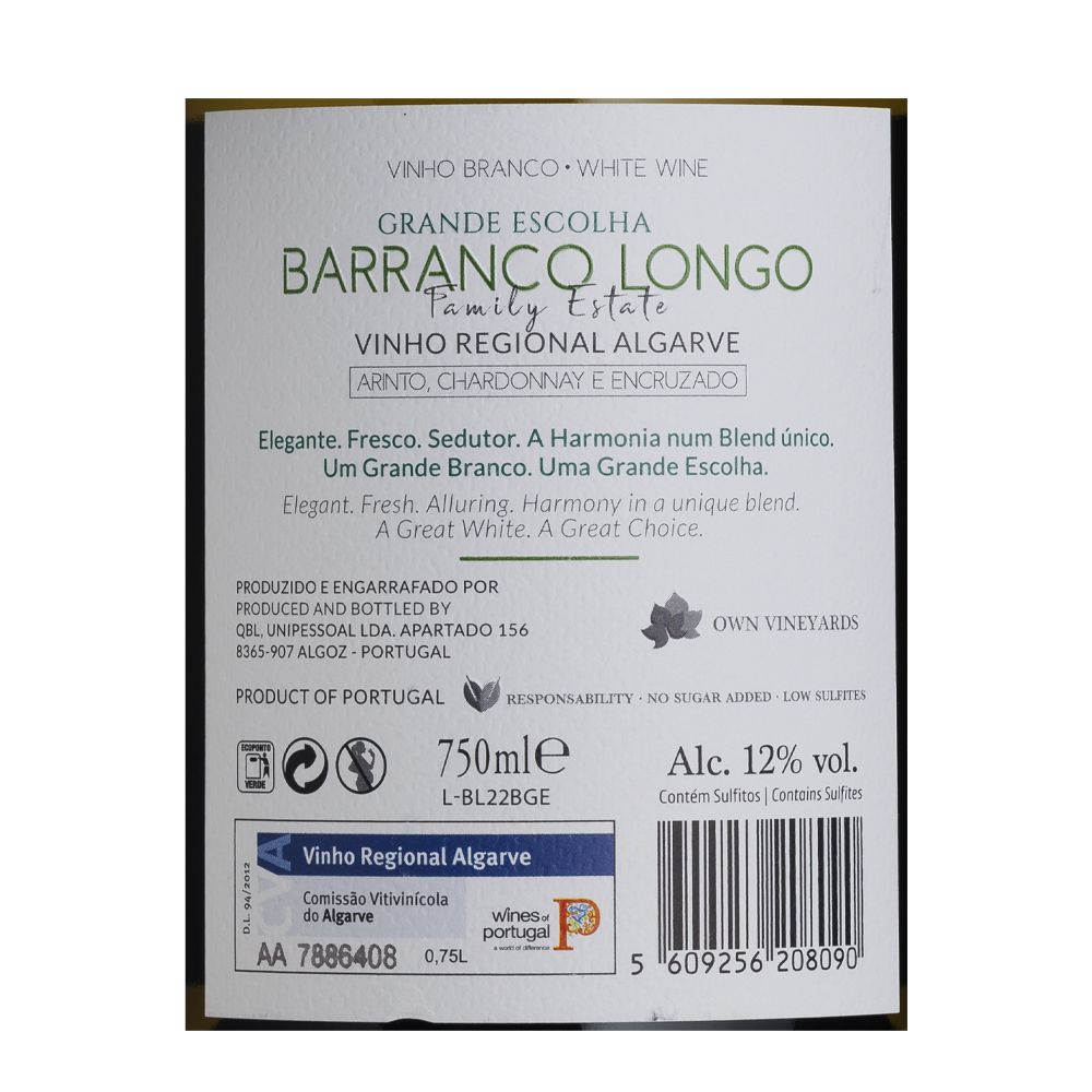  - Barranco Longo Grande Escolha White Wine 75cl (2)