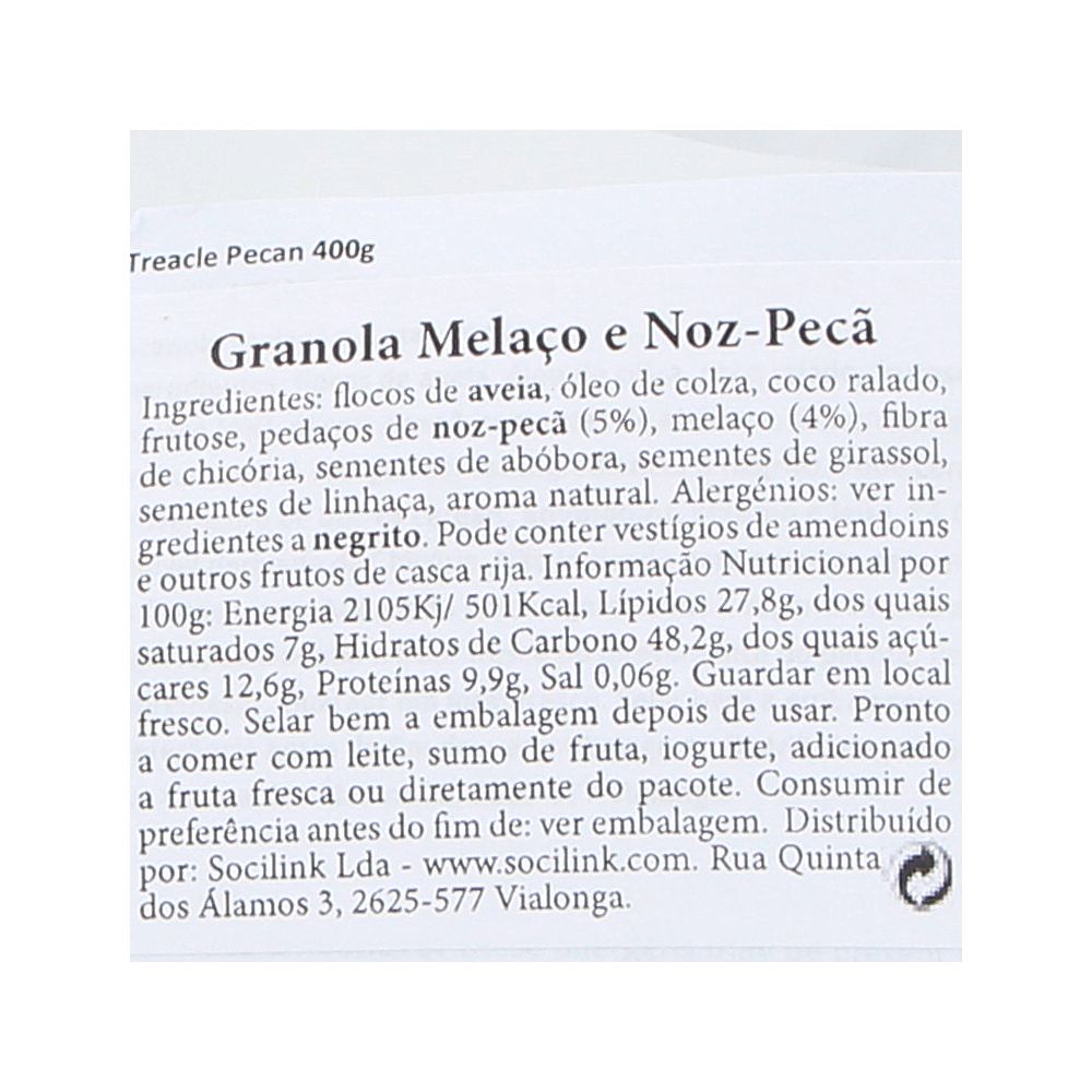  - Cereais Lizi`s Granola Treacle Pecan 400g (2)