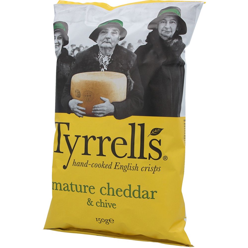  - Tyrrells Cheddar Cheese Crisps 150g