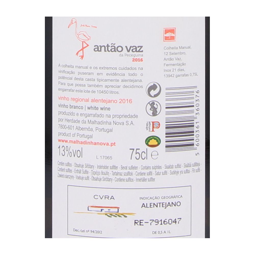  - Peceguina Antao Vaz White Wine 75cl (2)