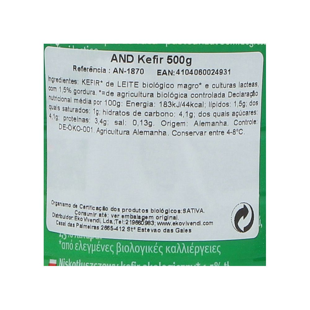  - Bebida Kefir Andechser Biológica 500g (2)