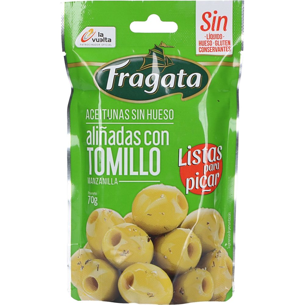  - Azeitonas Fragata Verde Alho & Tomilho 70 g (1)