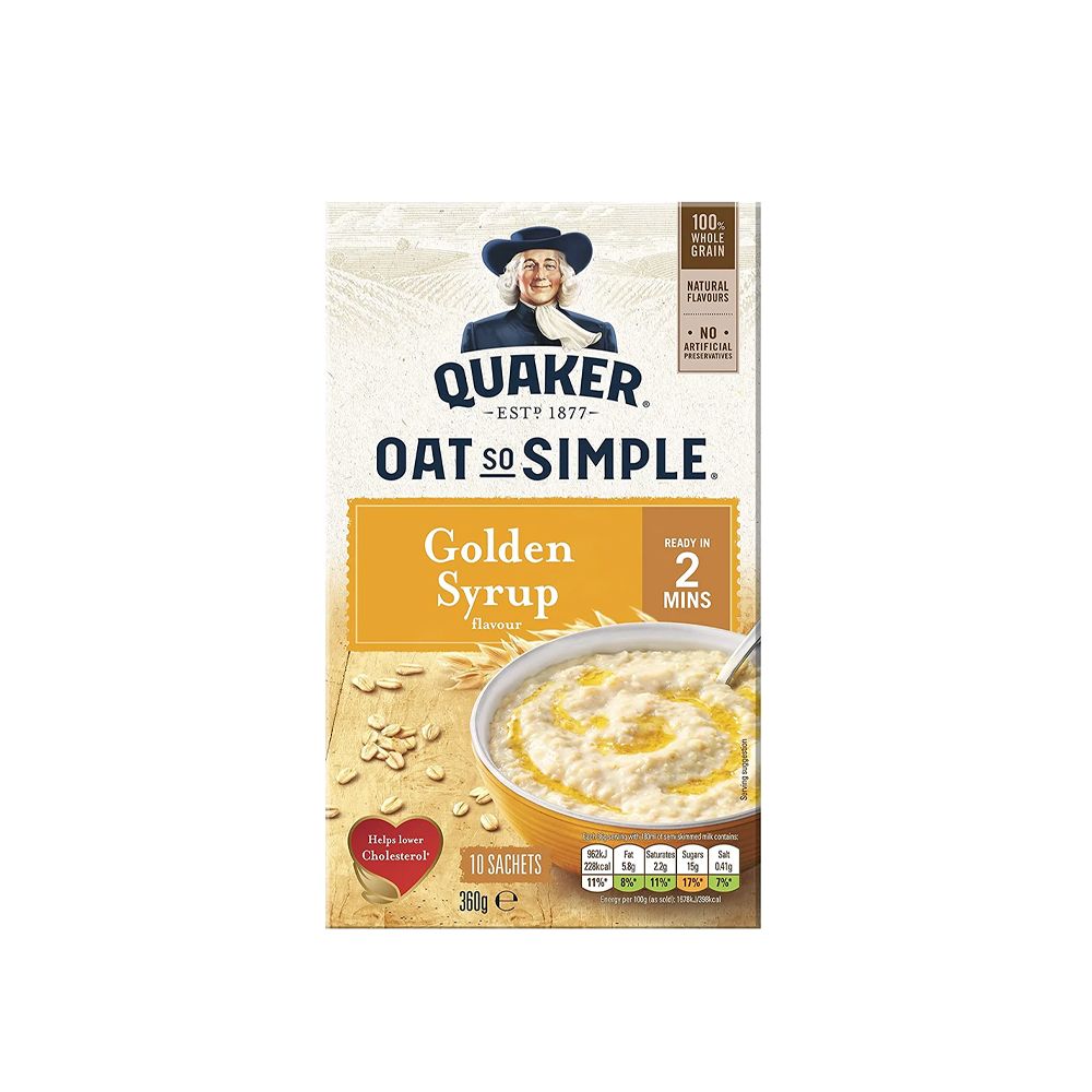  - Quaker Gold Syrup Porridge Oat Flakes 360g (1)