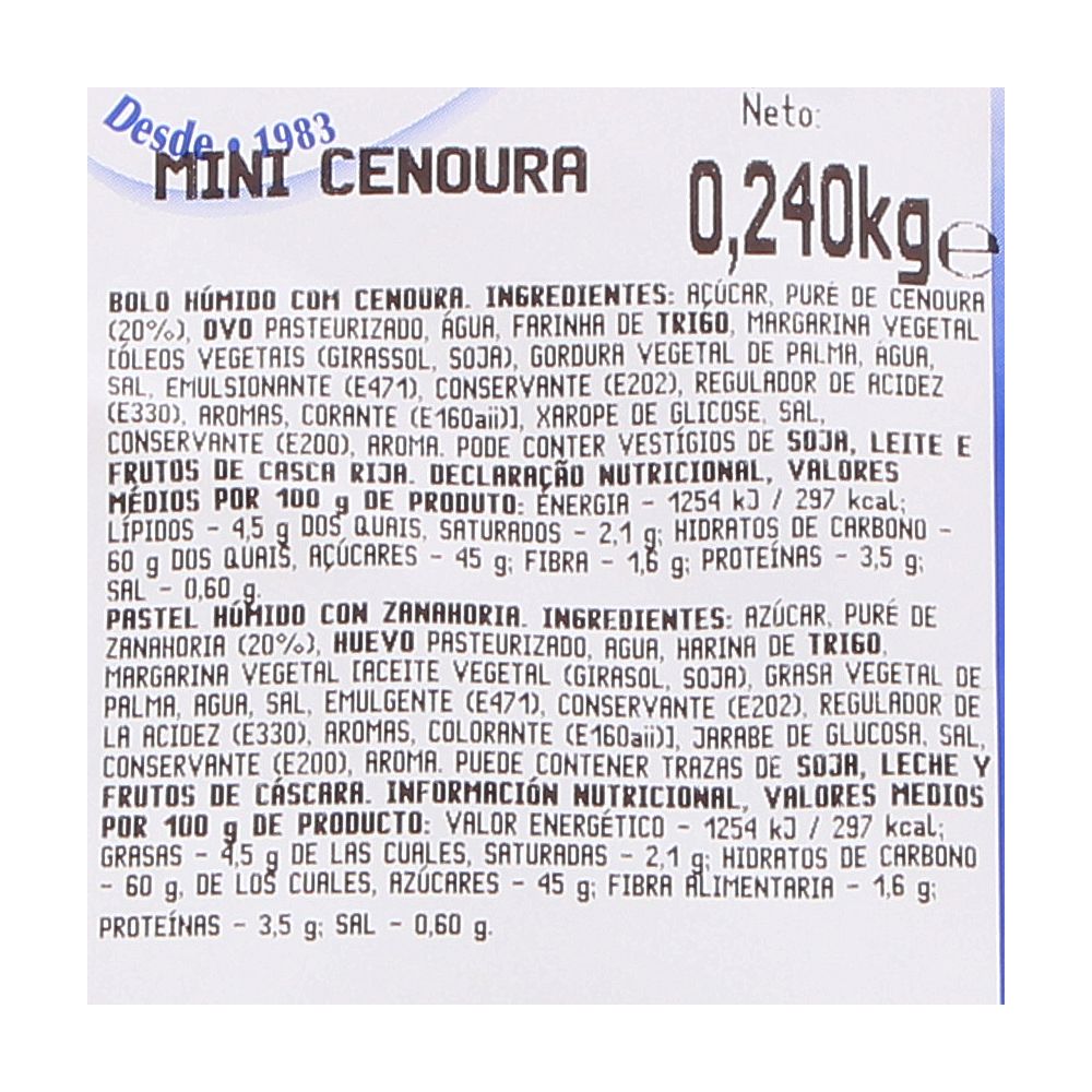  - Confeitaria Carlos Gonçalves Mini Carrot Cakes 224 g (2)
