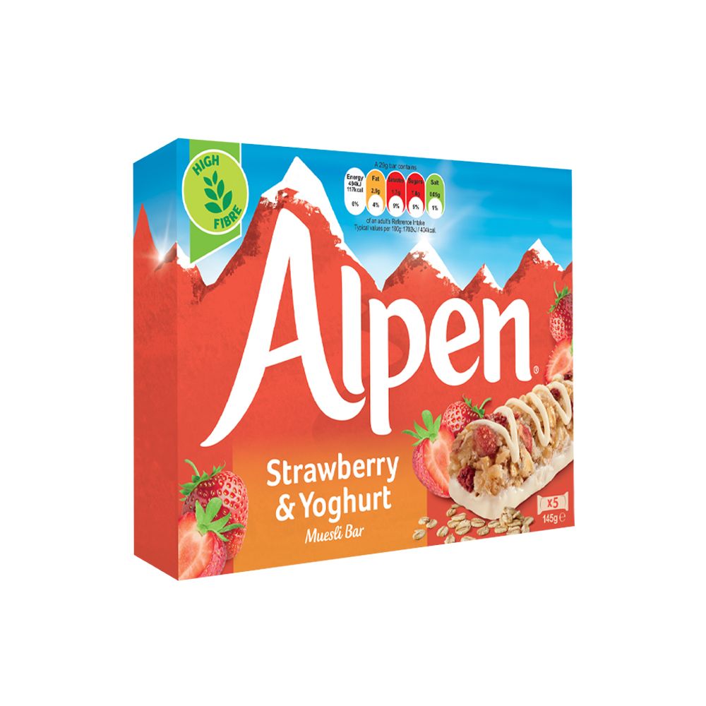  - Alpen Light Strawberry w/ Yogurt Cereal Bar 5 x 29g (1)