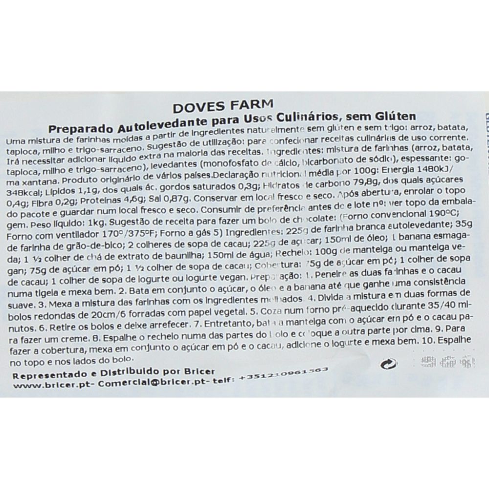  - Doves Farm Gluten Free Self Raising White Flour Blend 1 Kg (2)