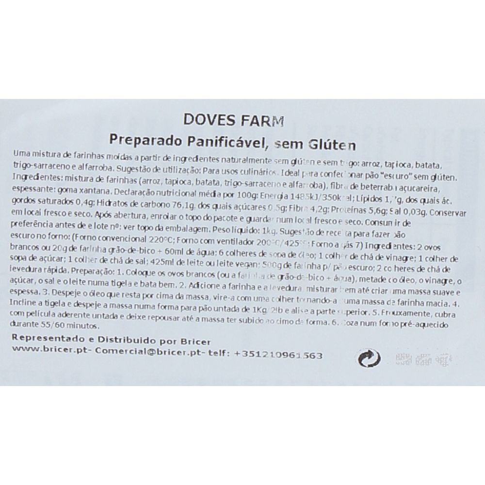  - Farinha Doves Farm Pão Integral s/ Glúten 1 Kg (2)