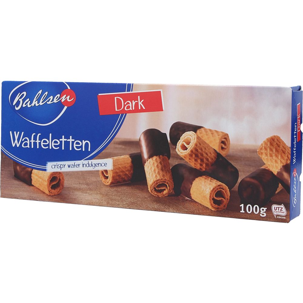  - Bahlsen Dark Chocolate Waffeletten Biscuits 100g (1)