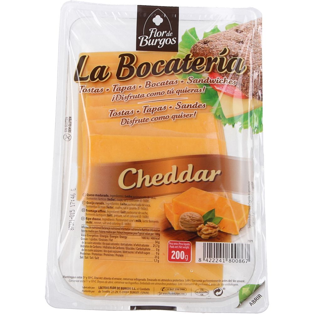  - Flor de Burgos Cheddar Cheese Slices 200g (1)