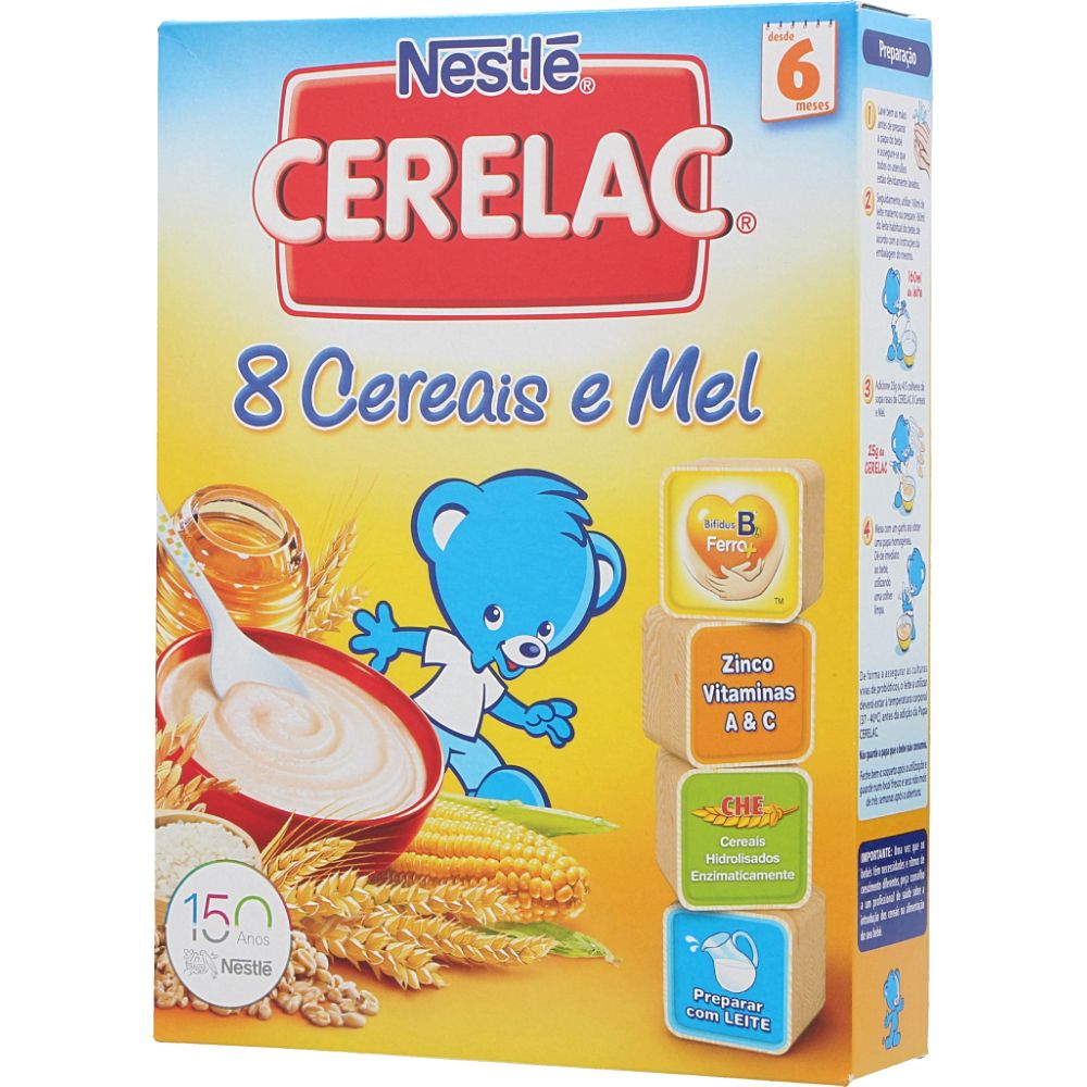 - Farinha Láctea Cerelac 8 Cereais Mel 0% Açúcar 250g (1)