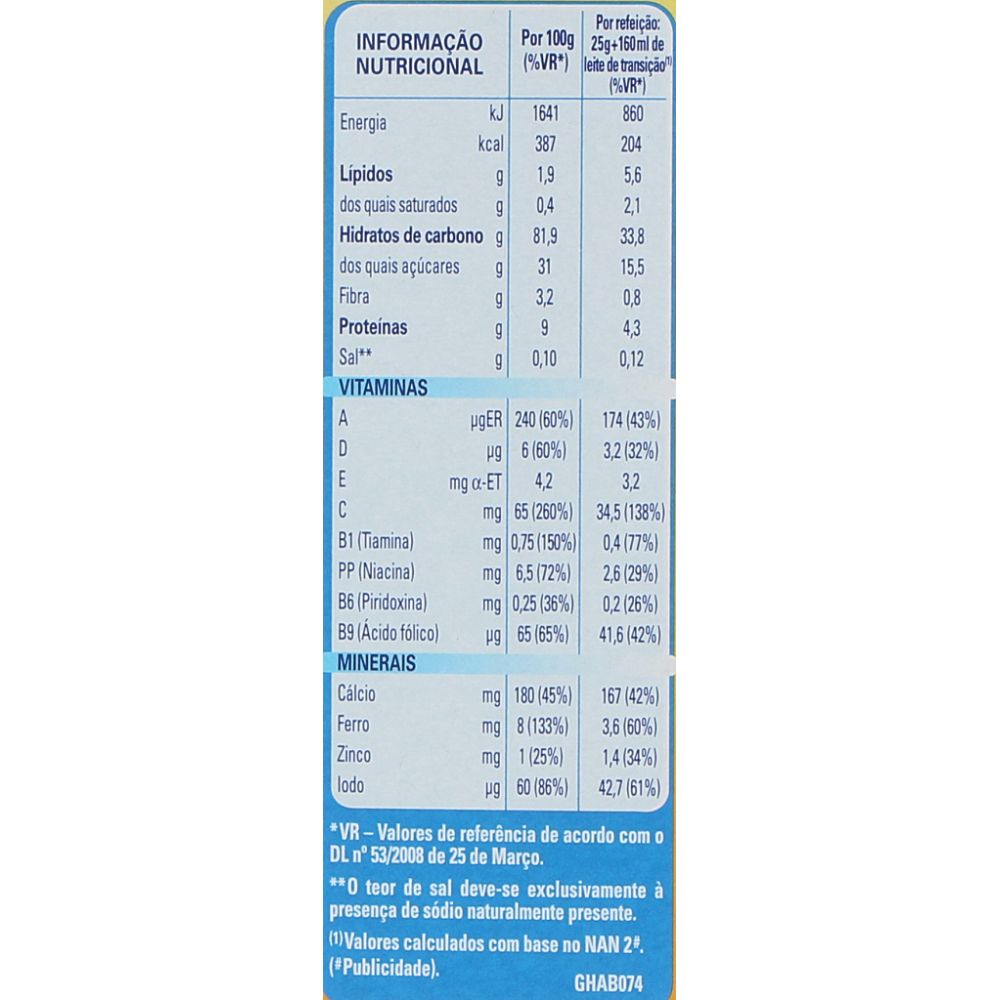  - Farinha Láctea Cerelac 8 Cereais Mel 0% Açúcar 250g (2)