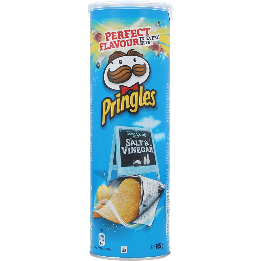  - Pringles Salt & Vinegar Crisps 165g (1)
