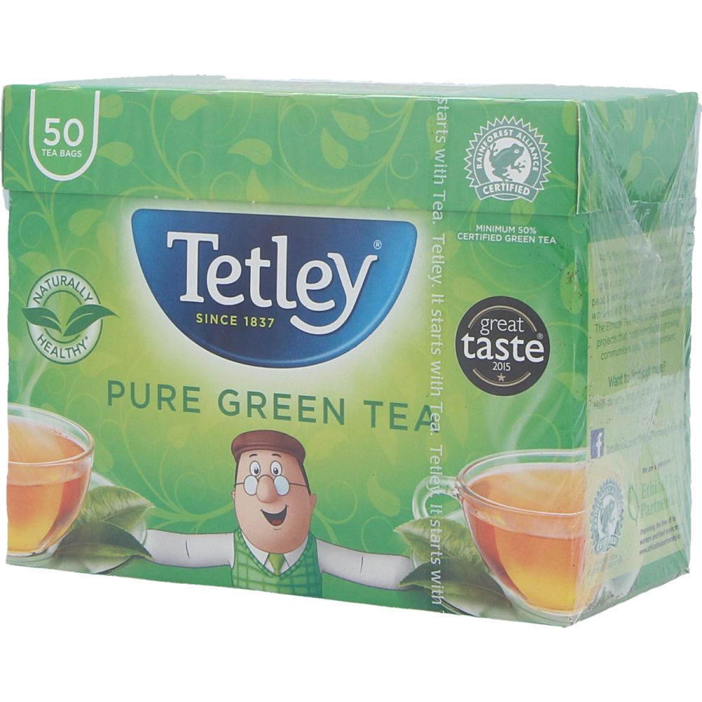  - Tetley Pure Green Tea 50 Bags = 100g (1)