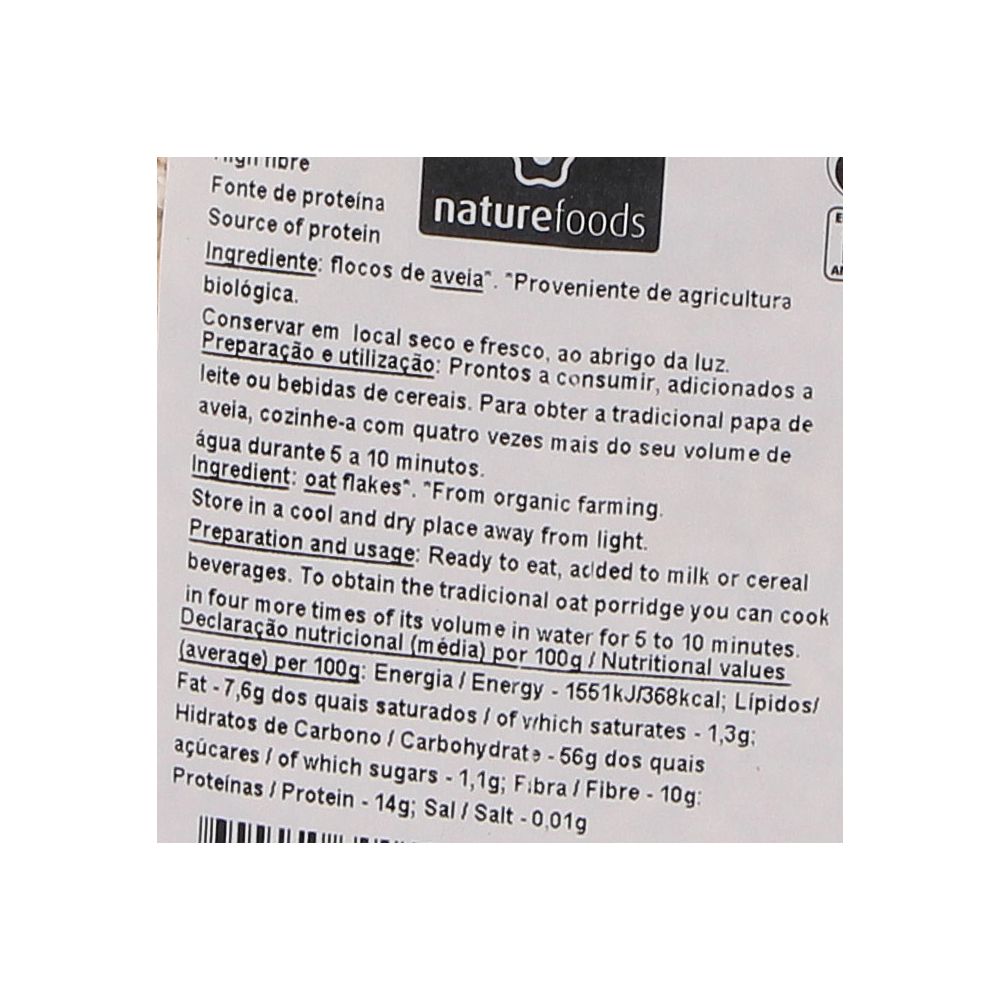  - Naturefoods Organic Rolled Oats 500g (2)