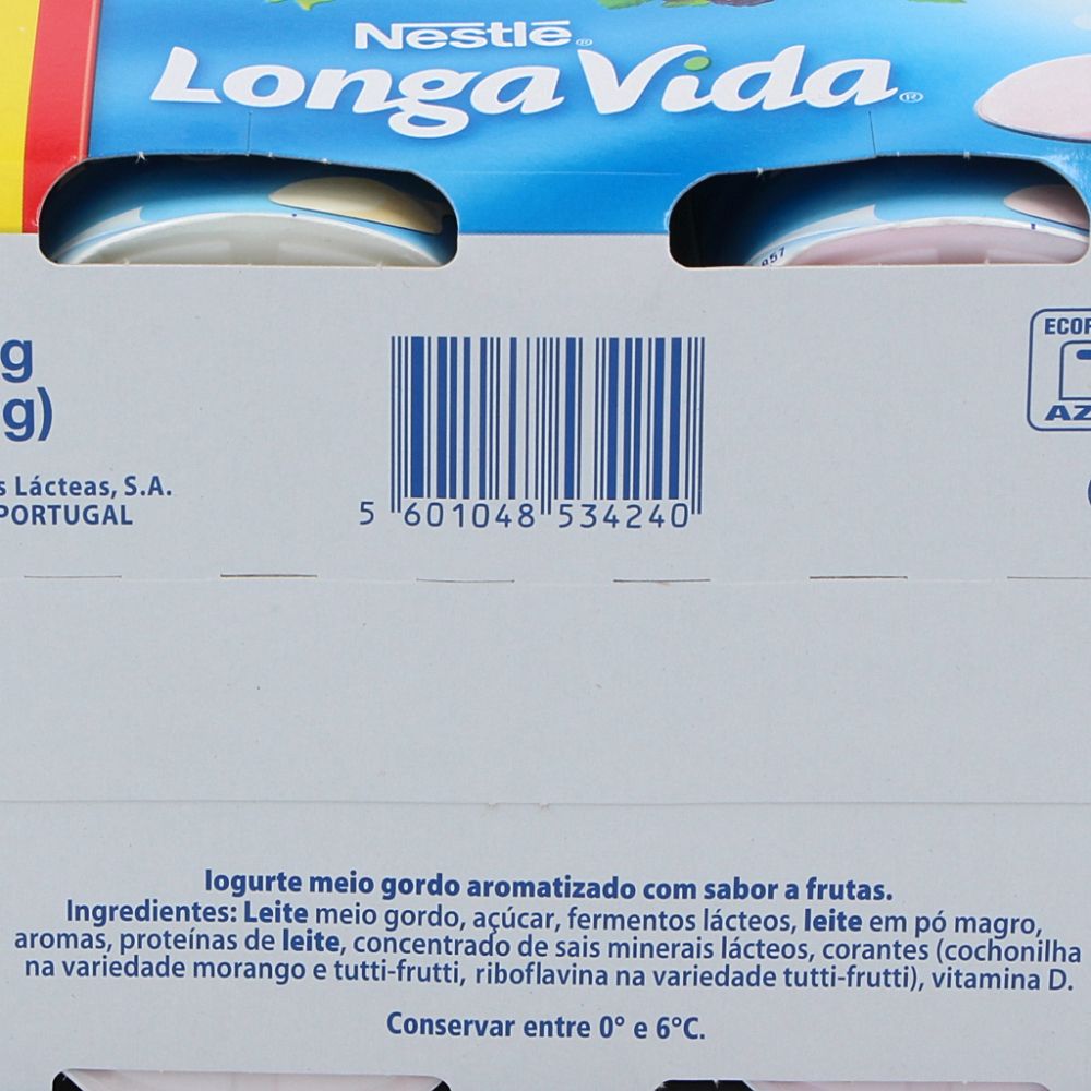  - Longa Vida Strawberry & Banana & Tutti Frutti Flavour Yoghurt 8 x 120g (3)