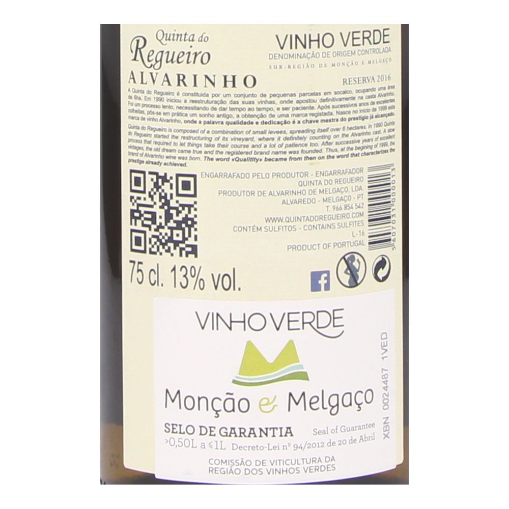  - Quinta Regueiro Alvarinho Vinho Verde Wine 2016 75cl (3)