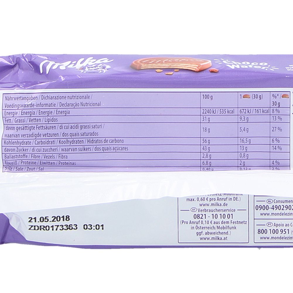  - Milka Chocolate Wafer Biscuits 180g (2)