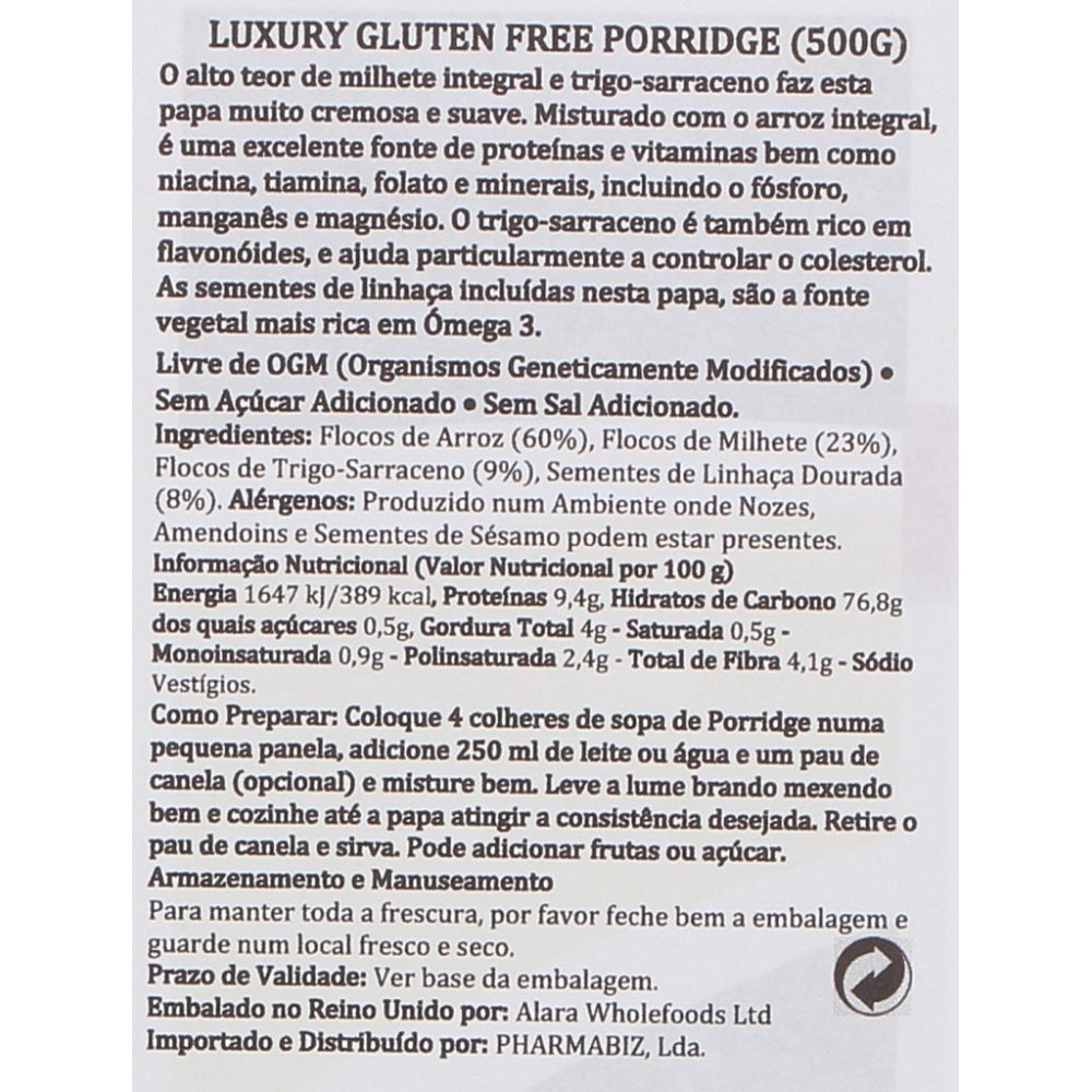  - Alara Luxurious Gluten Free Porridge 500g (2)