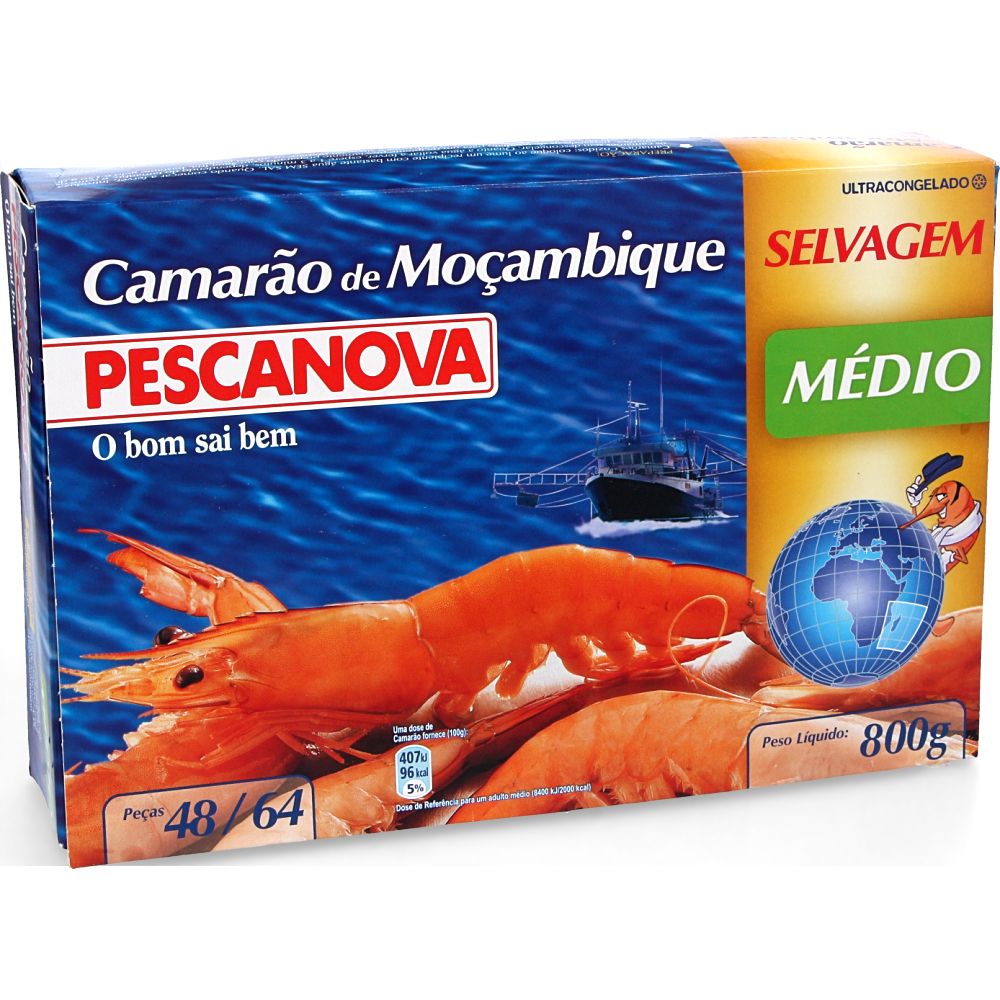  - Camarão Pescanova Moçambique Médio 48/64 800 g (1)