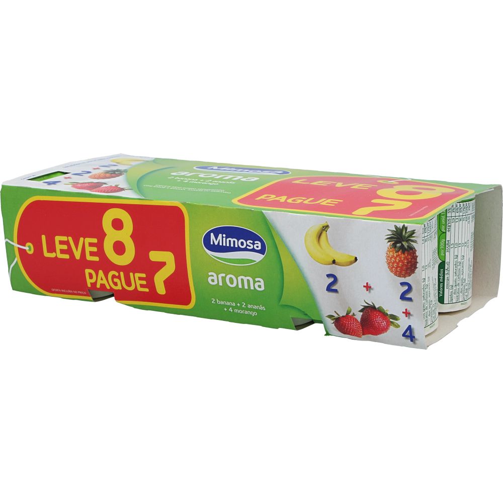  - Mimosa Strawberry / Pineapple / Banana Flavour Yoghurt 8 x 125g Buy 8 Pay 7 (1)