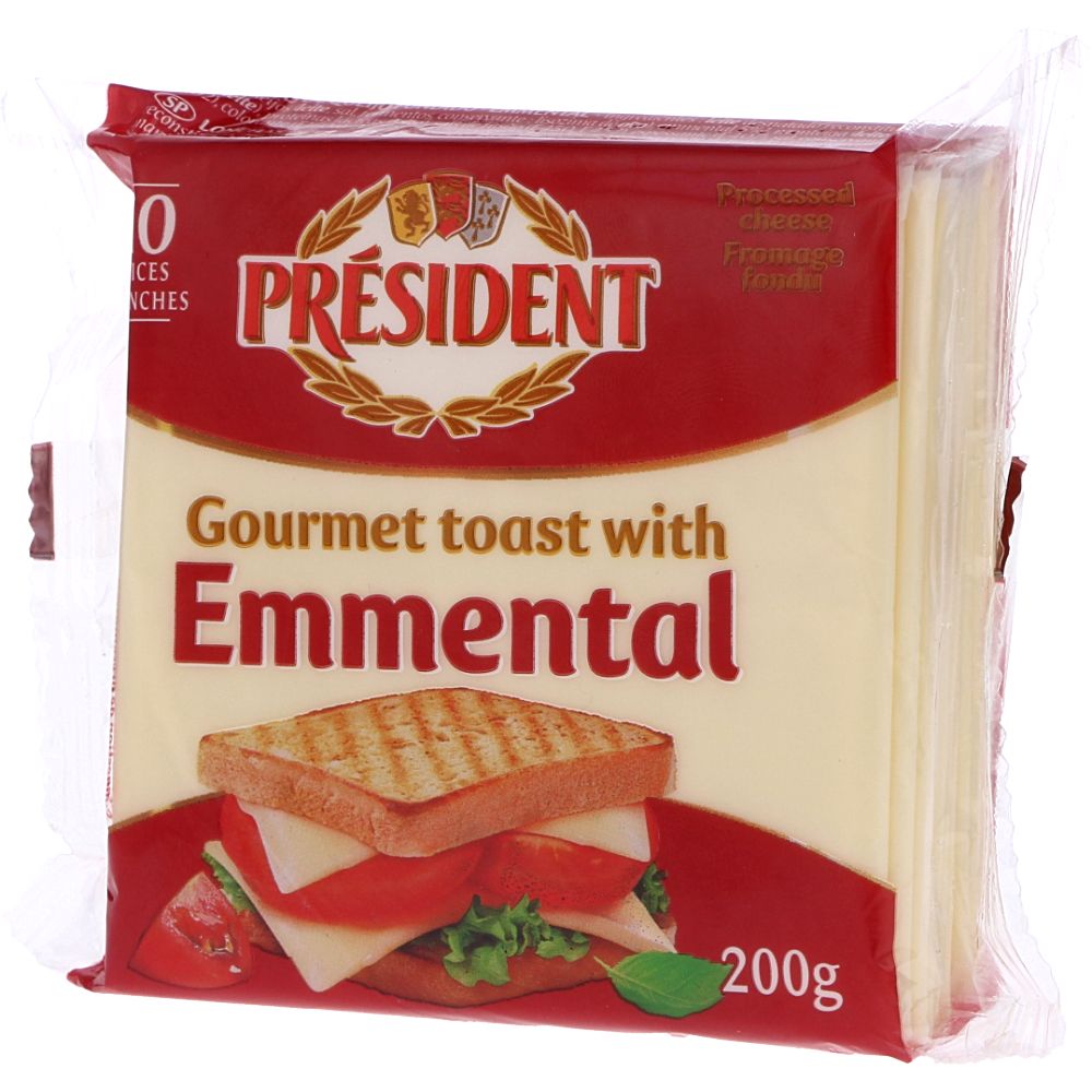  - Président Emmental Processed Cheese Slices 200g (1)