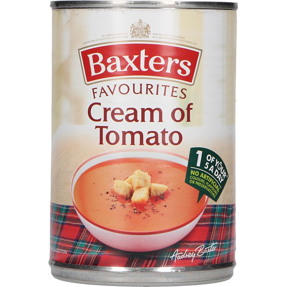  - Baxters Favourites Cream of Tomato Soup 400g (1)