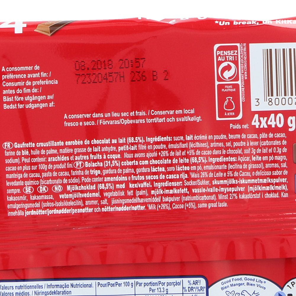  - Nestlé Kit Kat Chunky Chocolate Bars 4x40g (4)
