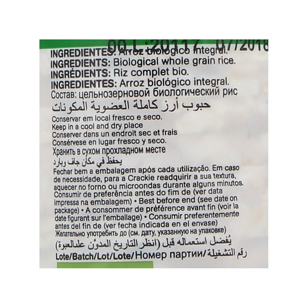  - Caçarola Crackies Organic Rice Cakes Unsalted 130g (3)