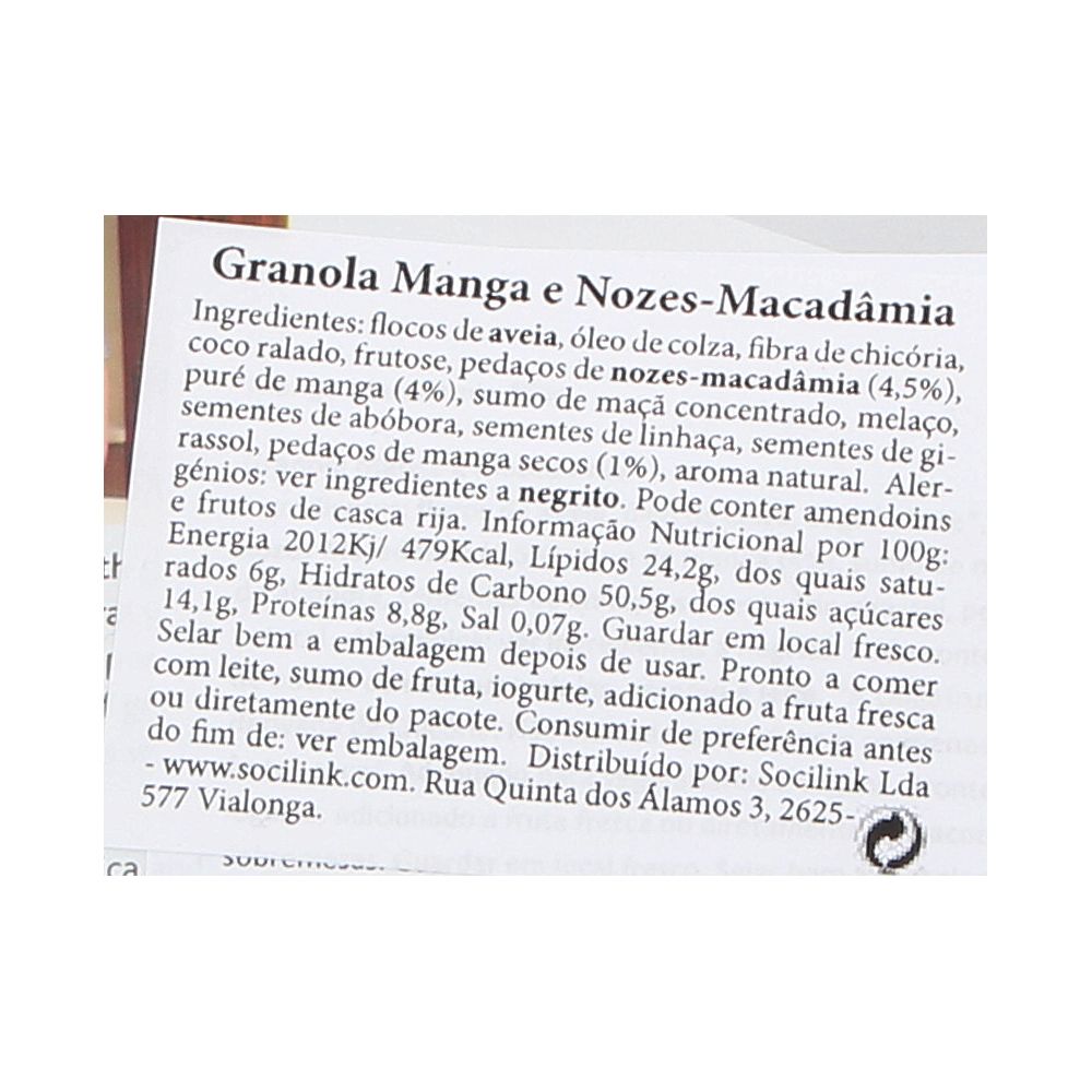  - Cereais Lizi`s Granola Manga & Macadâmia 400g (2)