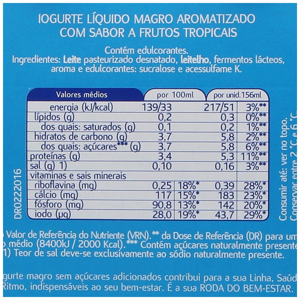  - Iogurte Líquido Mimosa Magro Frutos Tropicais 4 x 175 mL (2)