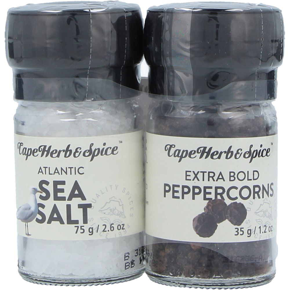  - Cape Herb & Spice Sea Salt / Black Pepper Set 110g (1)