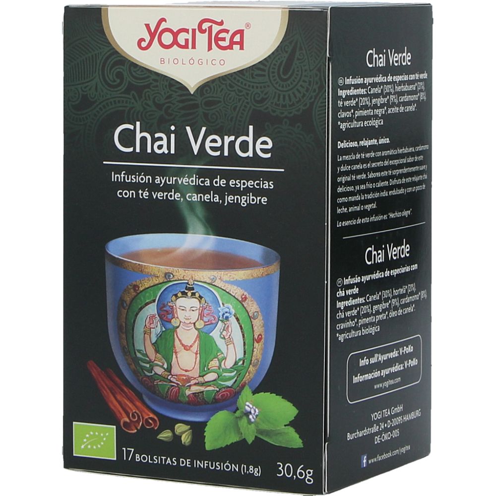  - Infusão Chá Verde Yogi 17 Saquetas (1)