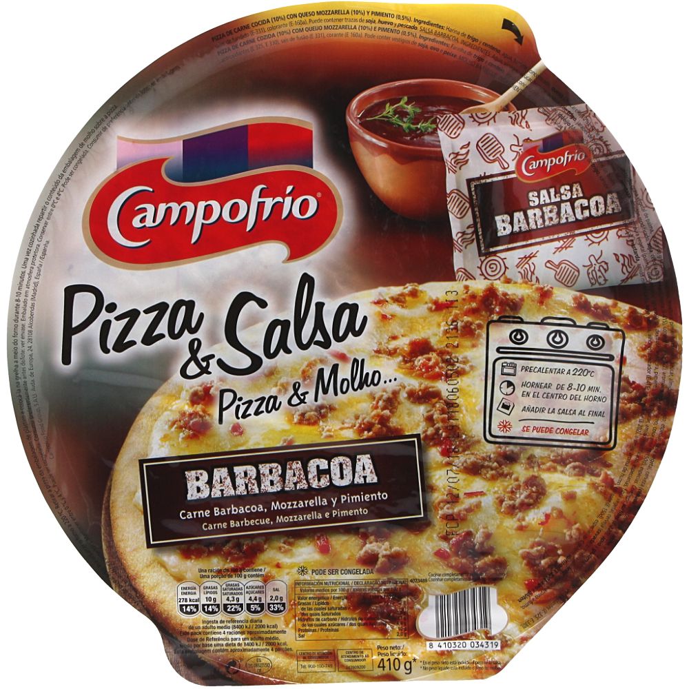  - Pizza Campofrio Barbecue 410g