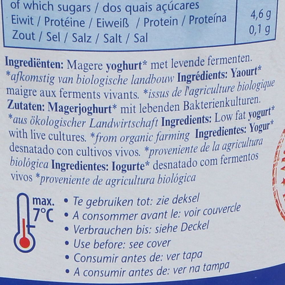  - Natur Pur Low Fat Organic Natural Yoghurt 750g (3)
