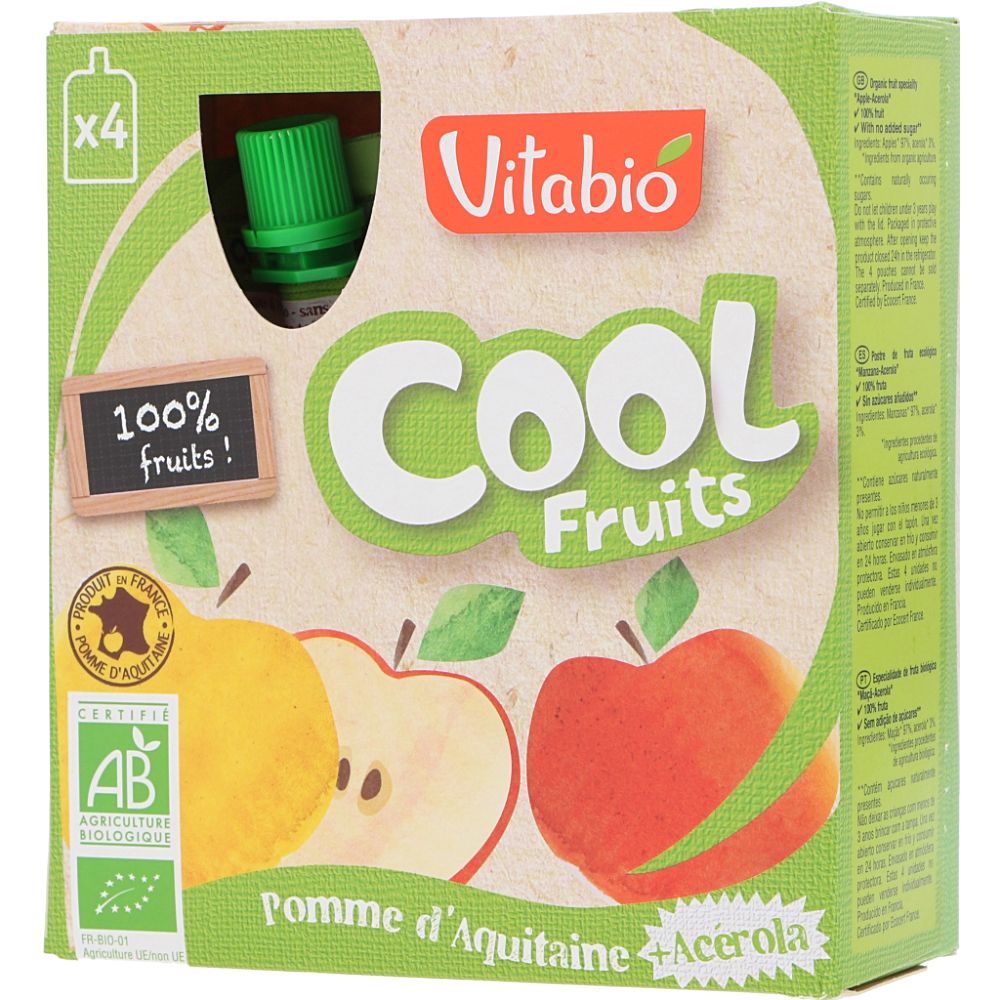  - Vitabio Organic Apple Fruit Puree 4x90 g (1)