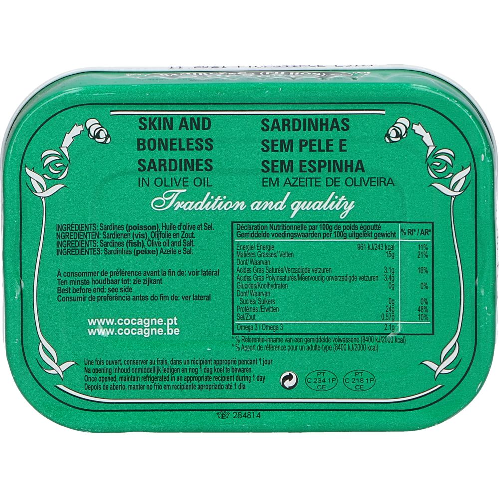  - Cocagne Skinless Boneless Sardines in Olive Oil 80 g (2)