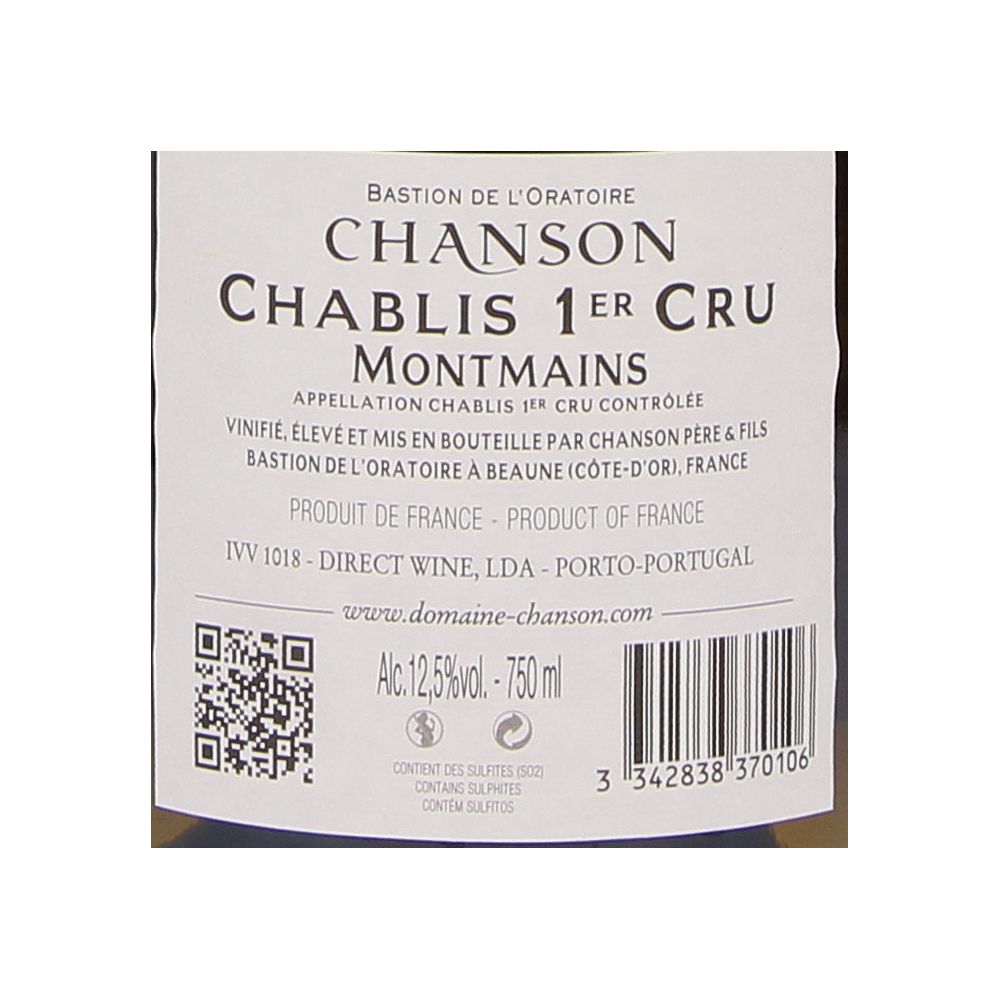  - Vinho Chabli 1 Cru Montmains Chanson Branco 14 75cl (2)