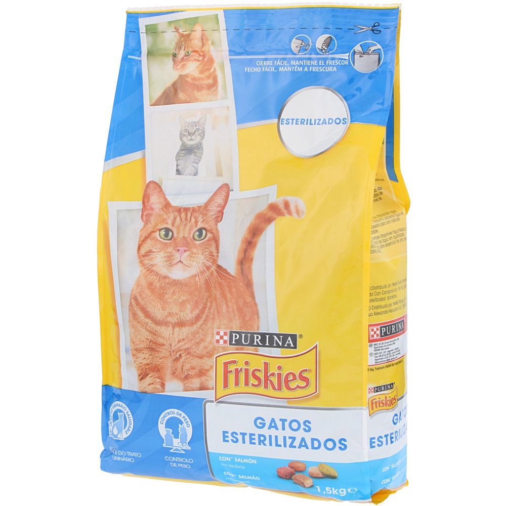  - Friskies Salmon & Vegetables Dry Food f/ Sterilised Cats 1.5 Kg (1)