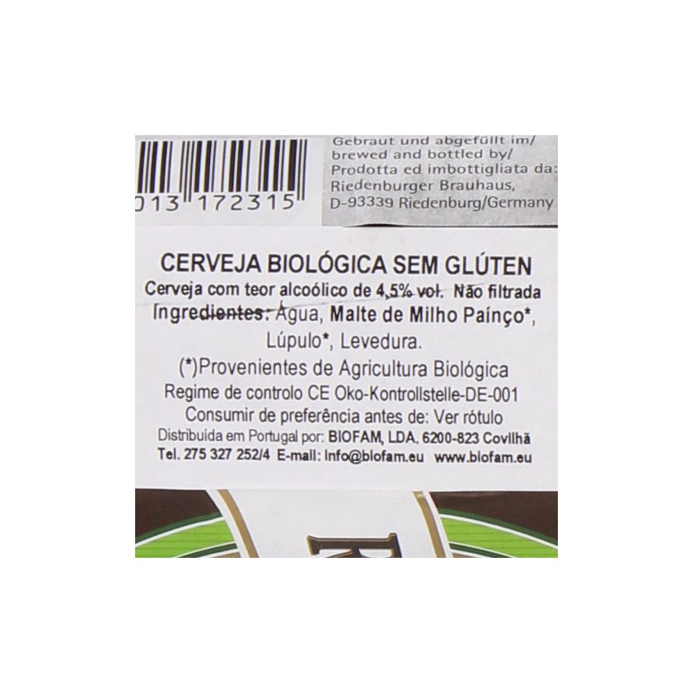  - Cerveja Riedenburger s/ Glúten Bio 33cl (2)