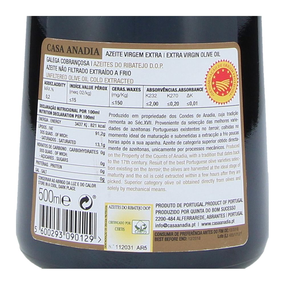  - Casa Anadia Extra Virgin Olive Oil PDO 500ml (2)
