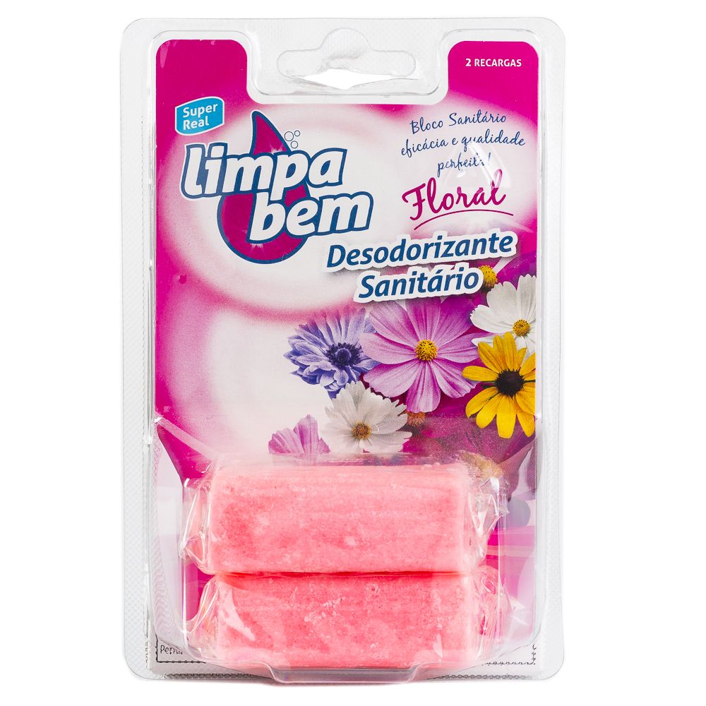  - Limpa Bem Floral Toilet Block Refills 2x40g (1)