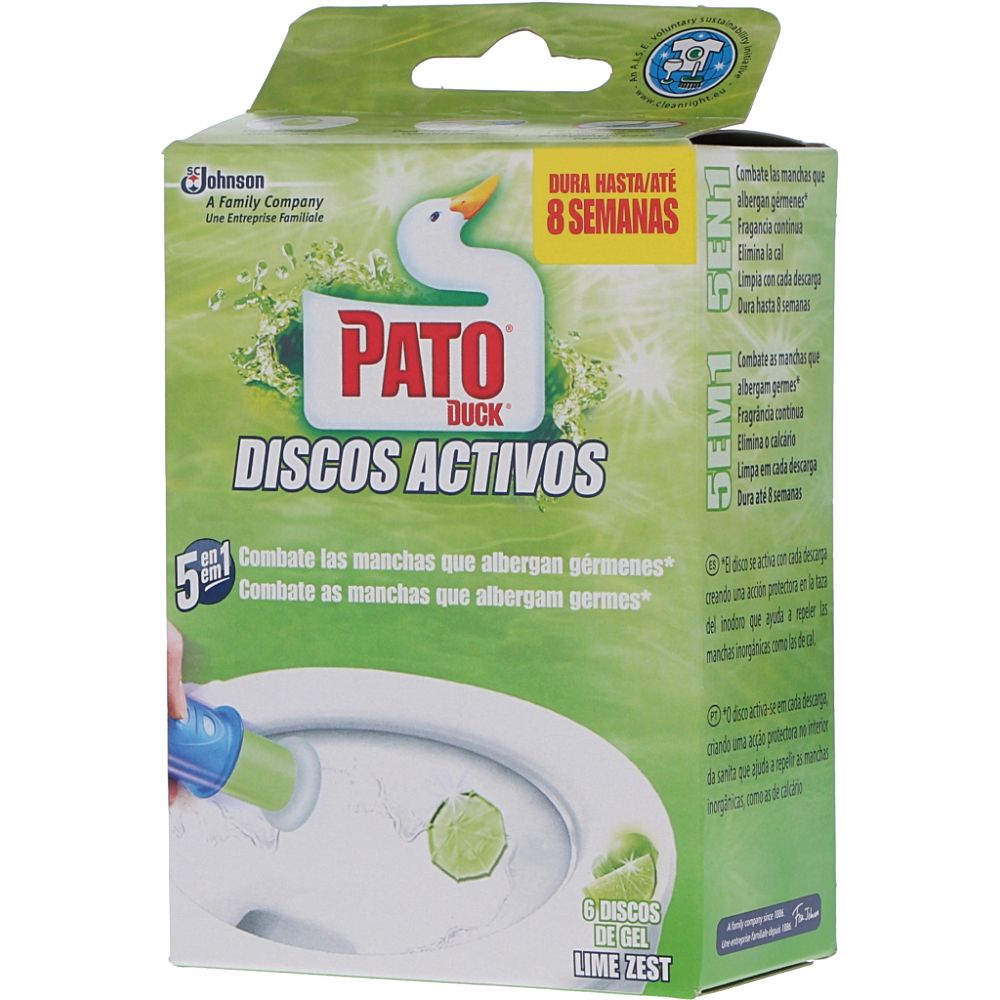  - Pato Fresh Lime Active Toilet Bowl Disc Holder + Discs 36 ml (1)