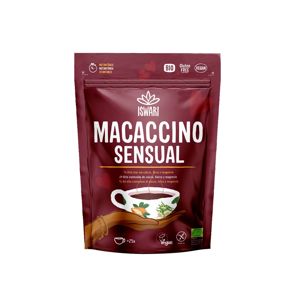  - Bebida Instantânea Iswari Macaccino Sensual Biológico 250g (1)