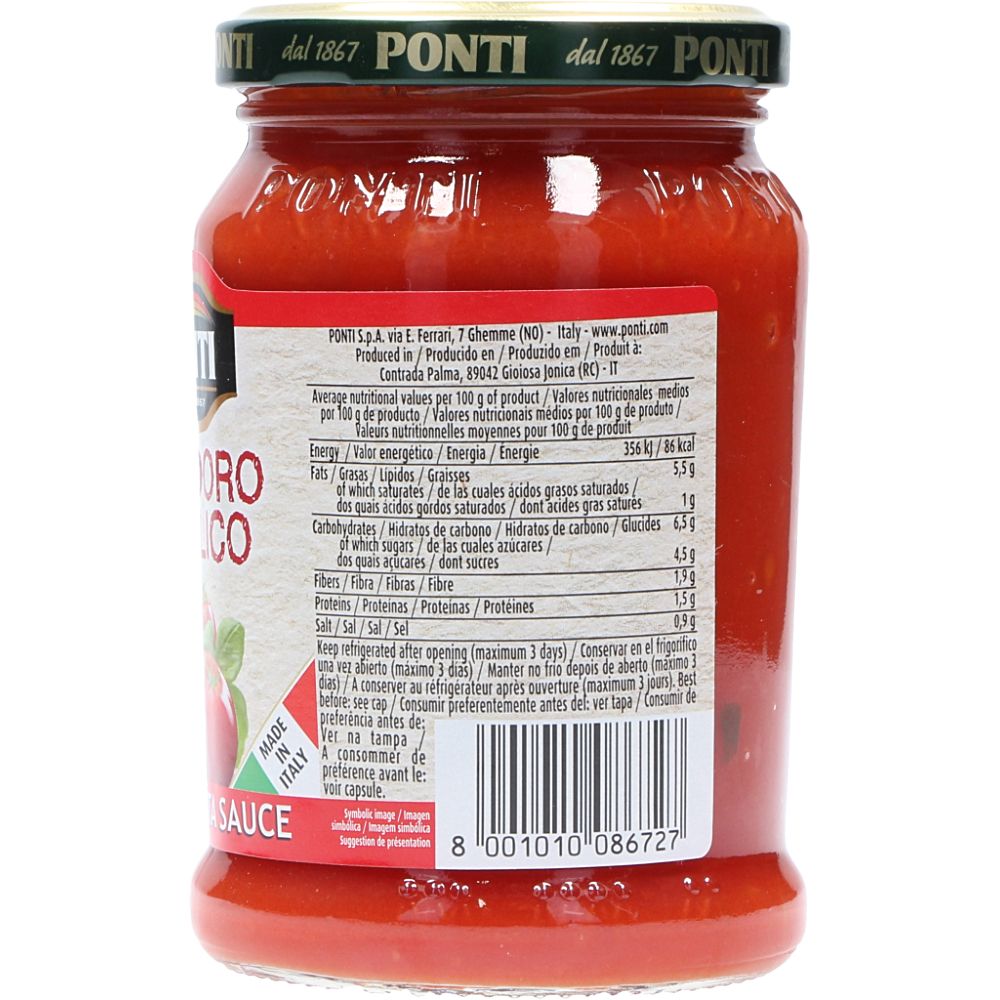  - Molho Tomate & Manjericão Ponti 280g (2)
