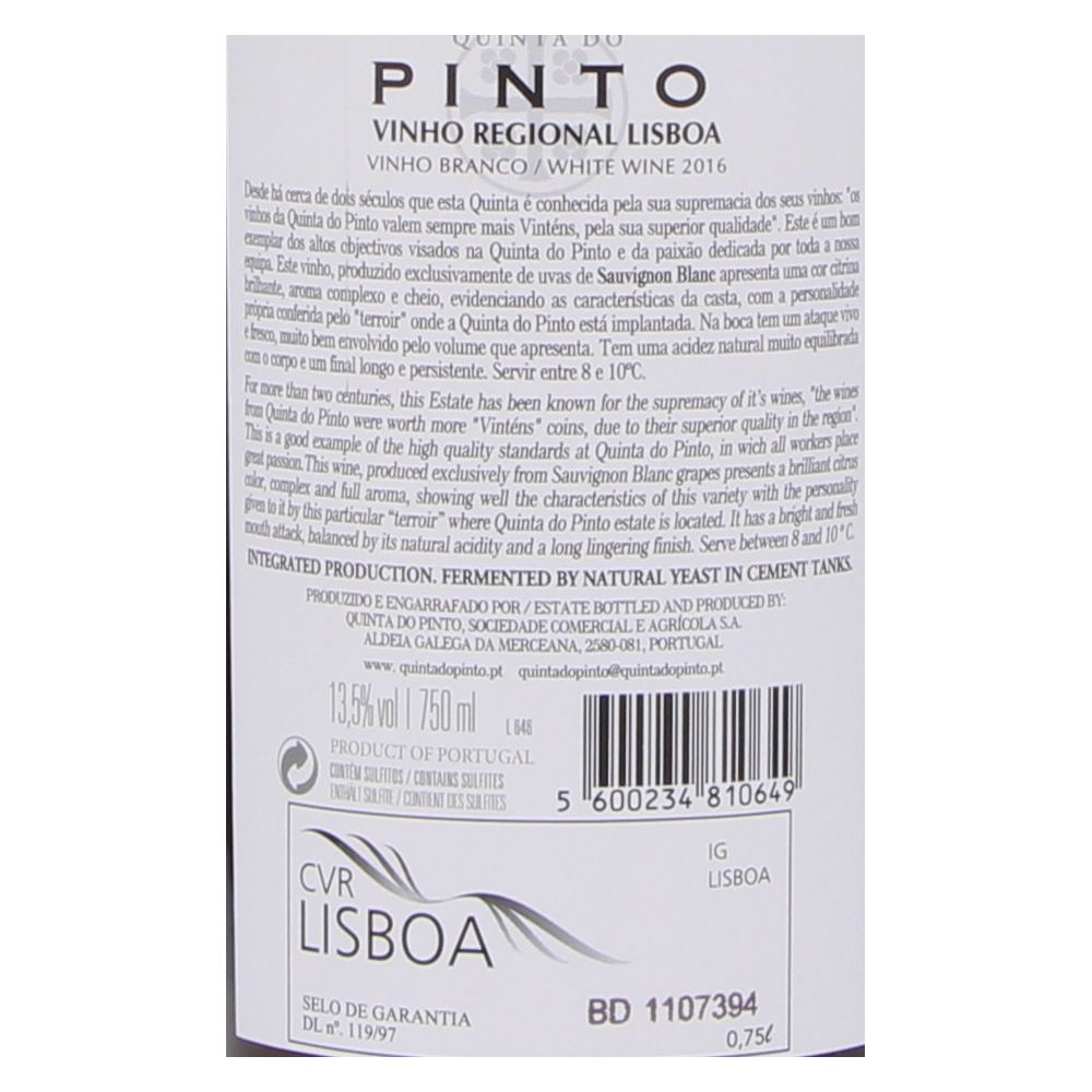 - Quinta Pinto Sauvignom Blanc White Wine 2018 75cl (2)