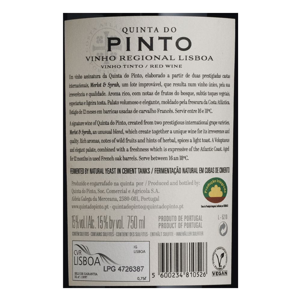  - Vinho Quinta Pinto Merlot Syrah Tinto 75cl (2)
